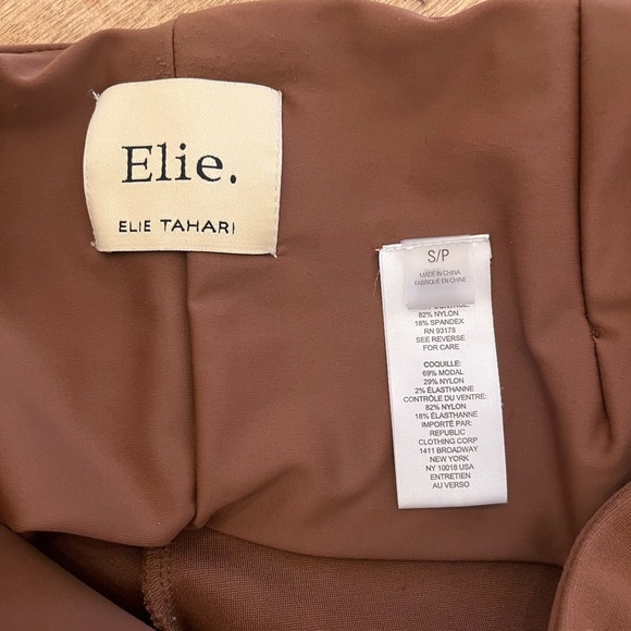 Elie Tahari | Brown Wide Leg Modal Dress Pants Size Small Tailored Tummy Control - Picture 10 of 12